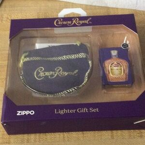 New Zippo Crown Royal Lighter Gift Set